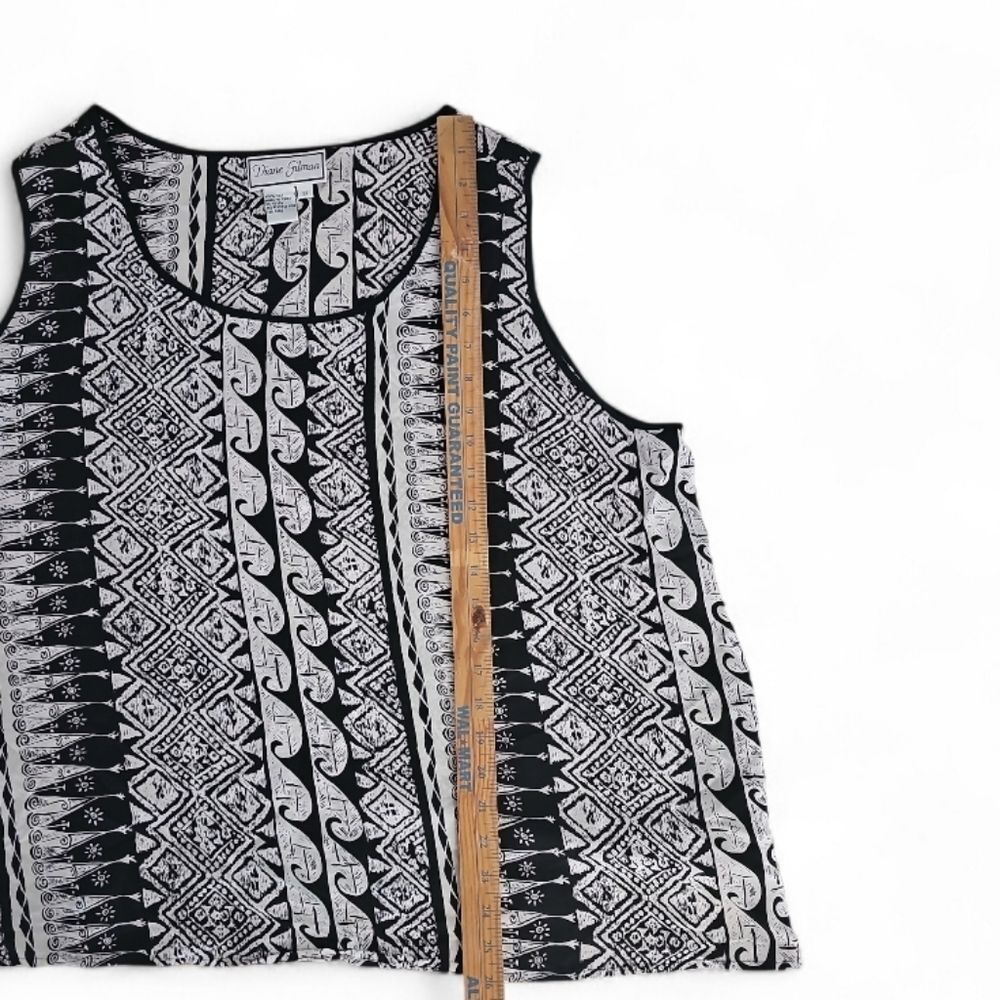 Diane Gilman 100% Silk Sleeveless Blouse Women’s Plus 3X Boho Artsy Vacation - Picture 8 of 11